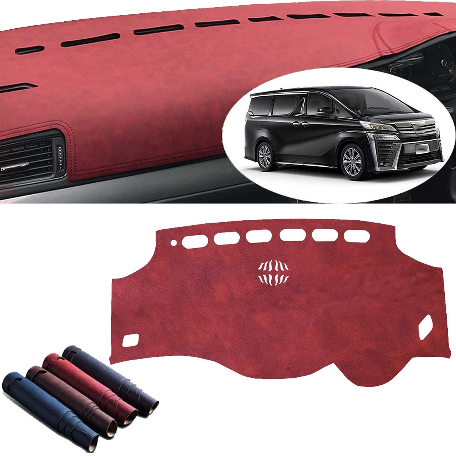 

Toyota Vellfire 20 Series VELLFIRE ALPHARD 20 Early and Late 2008-2015 Car Dashboard Mat One Size красный