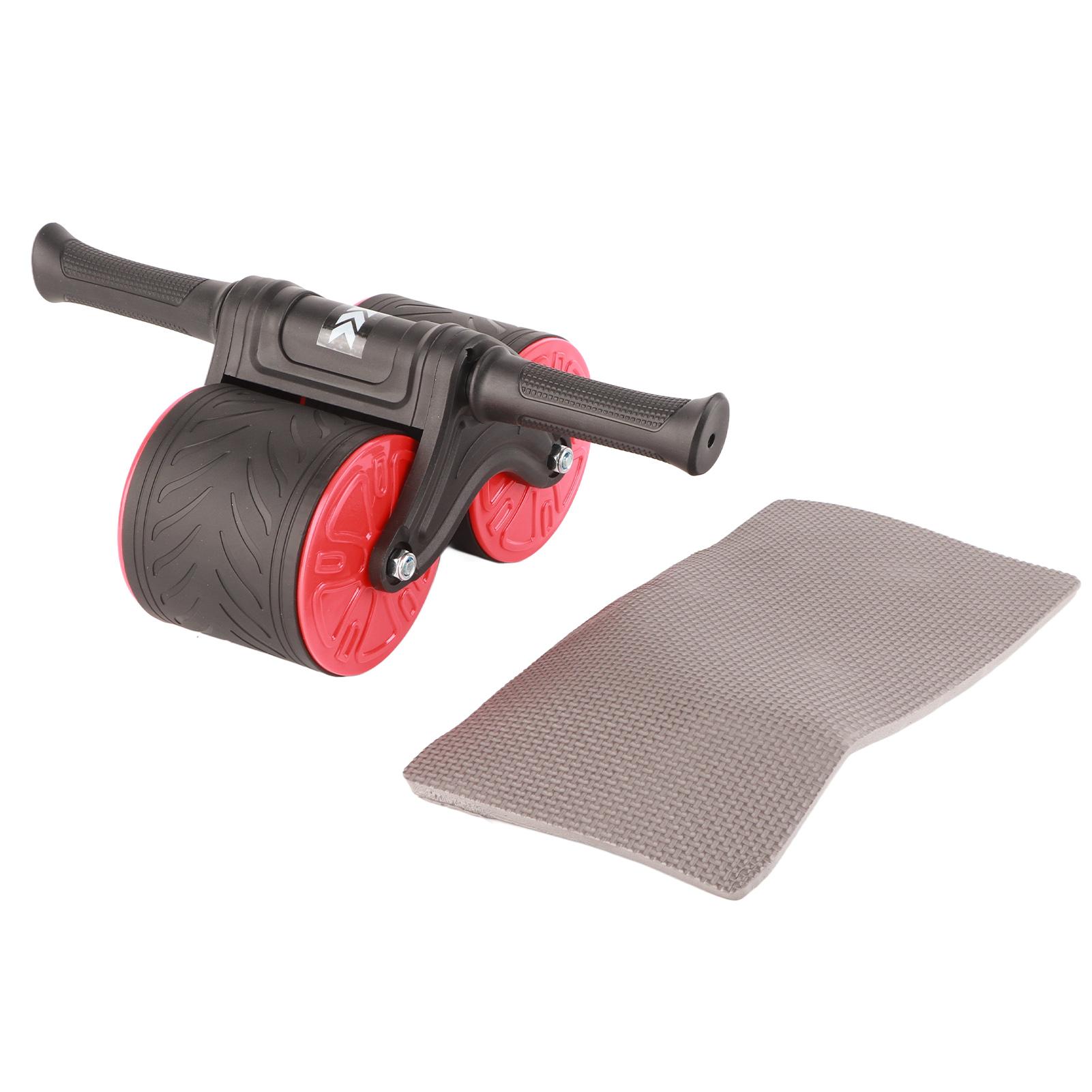 

Double Round Abdominal Wheel Dual Wheel Abdominal Exerciser Home Gym Fitness Equipment for Core Workouts brick червоний колір