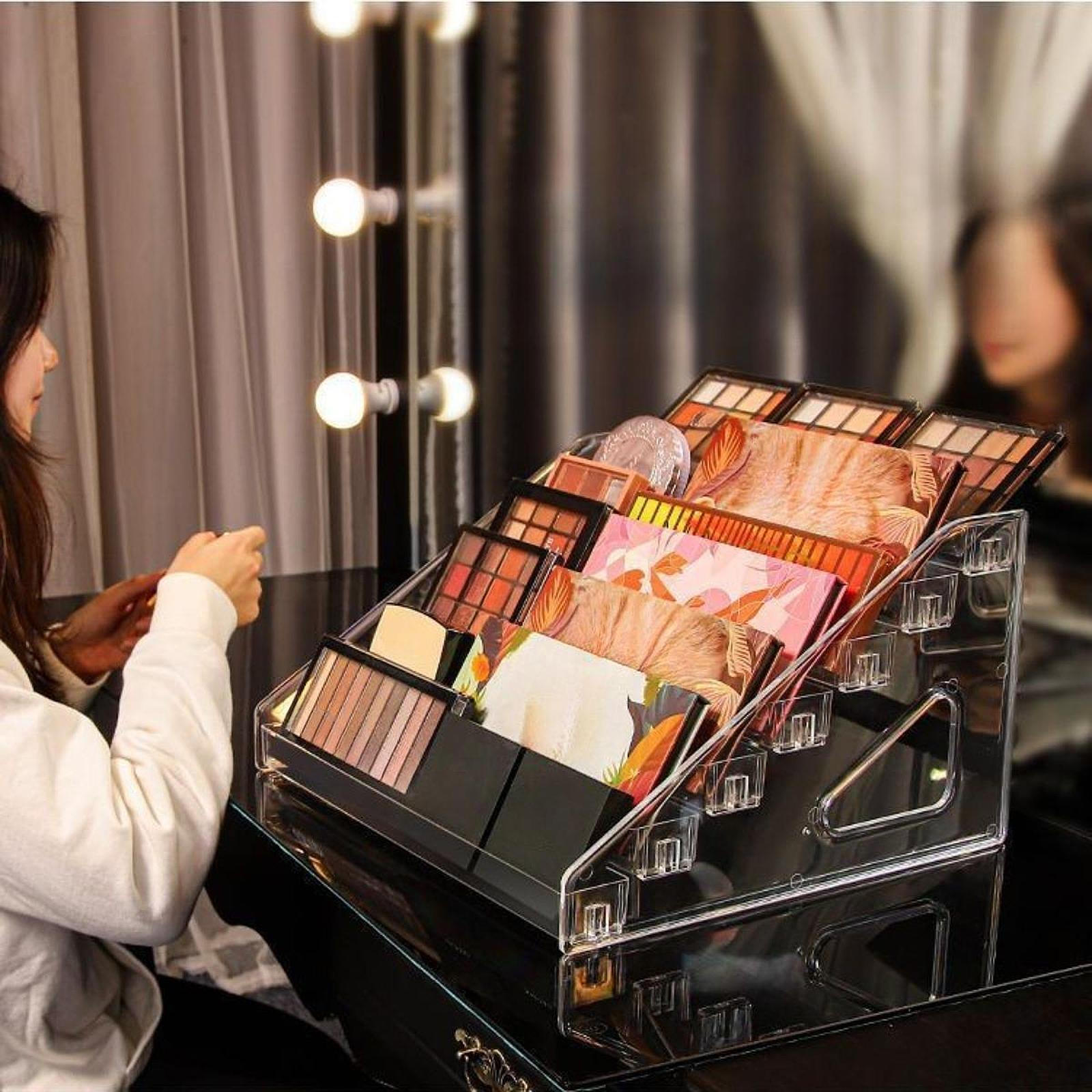 

Стойка для демонстрации акрилового лака для ногтей, акриловый держатель для помады, органайзер для хранения косметики на рабочем столе 7 layer