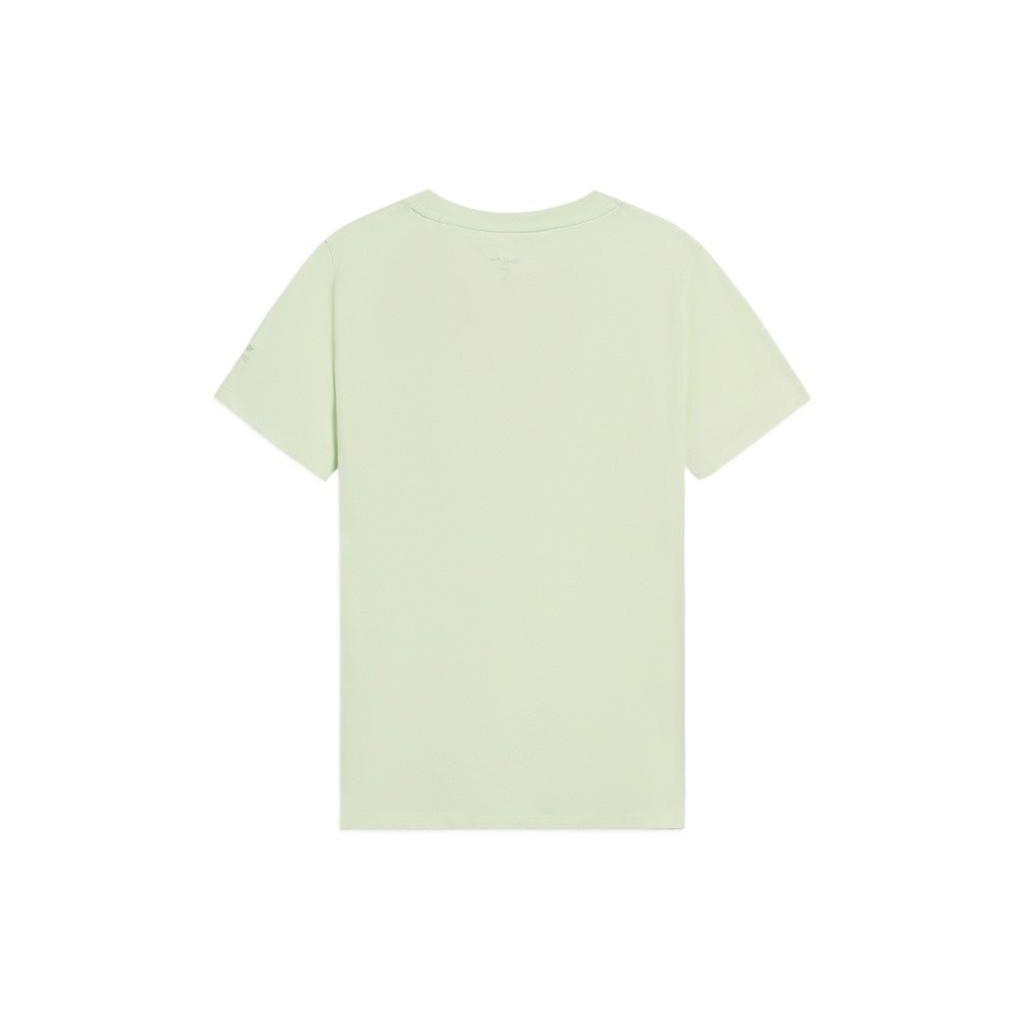 Li Ning X Disney Mickey Series Casual Cartoon Animal Pattern Letter Round Neck Short Sleeve T-Shirt Women Tops Light-Green AHSS264-6