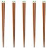 Happy Set of Made of Made In PID6245 J-kitchens Chopsticks, 5, Wood, Japan,