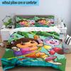 3PCS The Explorer Do-ra Adventure 3pcs Bedding,Including 3PCS Duvet Cover And 2pcs Pillowcases Perfect for Christmas,Ideal for Bedroom, Dormitory