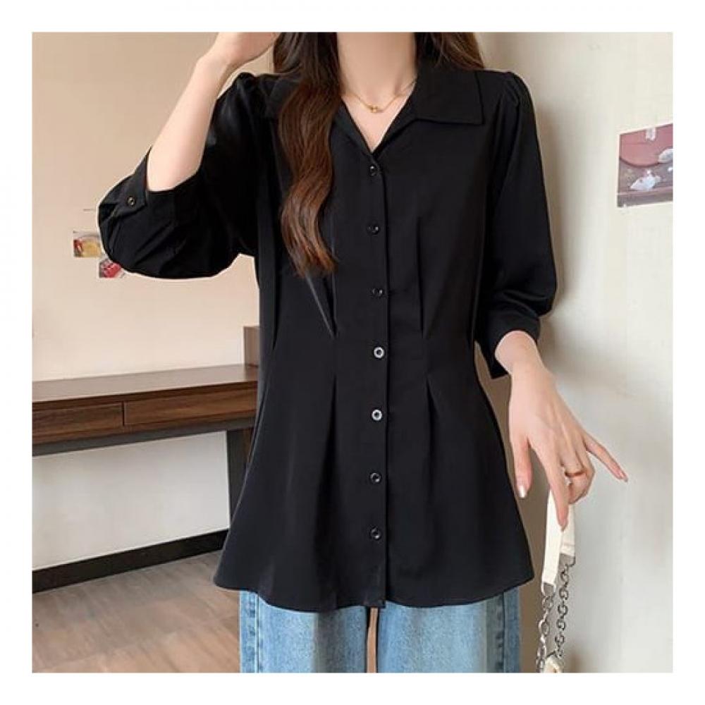 Navava Office Shirt Loose Fit 7 8 Sleeve Nb2145