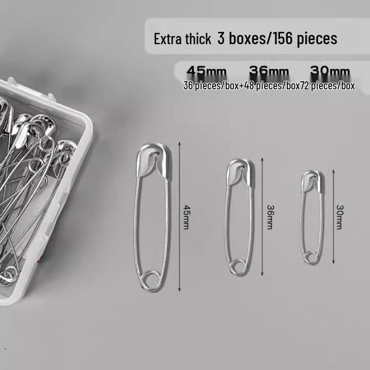 Vintage-Style Safety Pin Brooch and Paper Clip Set: Small to Extra Large for Clothes and Bed Sheets
