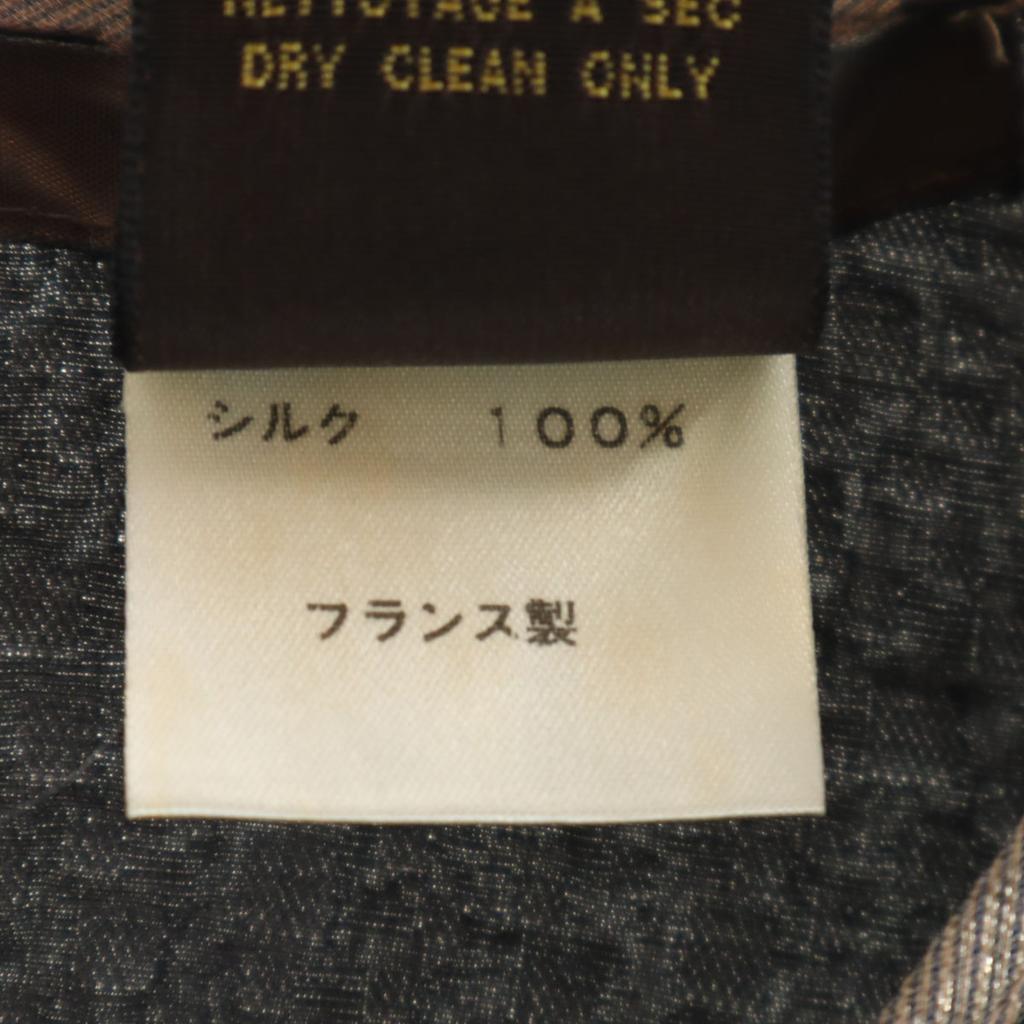 Louis Vuitton French Silk Short Sleeve Cut 36 Gray Women Used