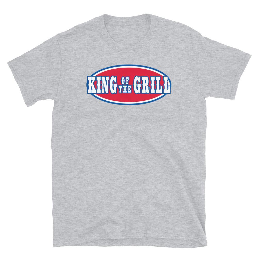 King of the Grill BBQ Barbecue Summer Cooking Humor Short-Sleeve Unisex T-Shirt