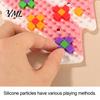 Toddlers Sensory Toys Silicone Activity Board, Christmas Tree Rainbow Ice Stick French Fries Stress Relief Tools Board with Strings, Silent Fidget Toy