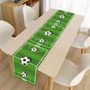 2 Pcs Green Grass Soccer Table Runner Game Day Table Decoration for Sports Theme Birthday Party Supplies Home Kitchen Dining Decor