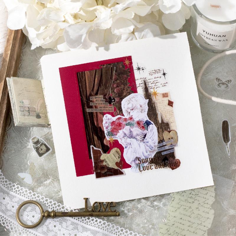 1 Roll Magazine-Themed Tape Stickers, Retro Magazine Patterns for Journal Decoration, DIY Craft Accents, and Planner Layouts