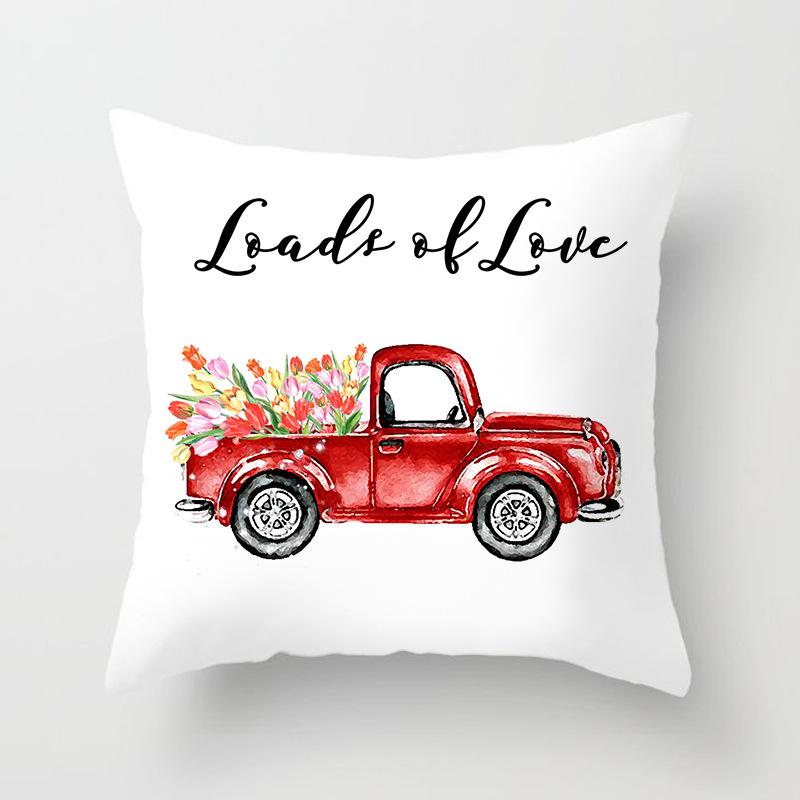 New Valentine's Day Red Rose Pillow Cover Wedding Gift Home Pillow Cover
