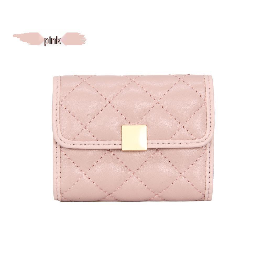 

Противокражный RFID кошелек-аккордеон для нескольких карт из овчины, вместительный чехол для ID из натуральной кожи для женщин розовый