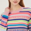 Benetton  Lettering Color Stripe Knit Bakp06411