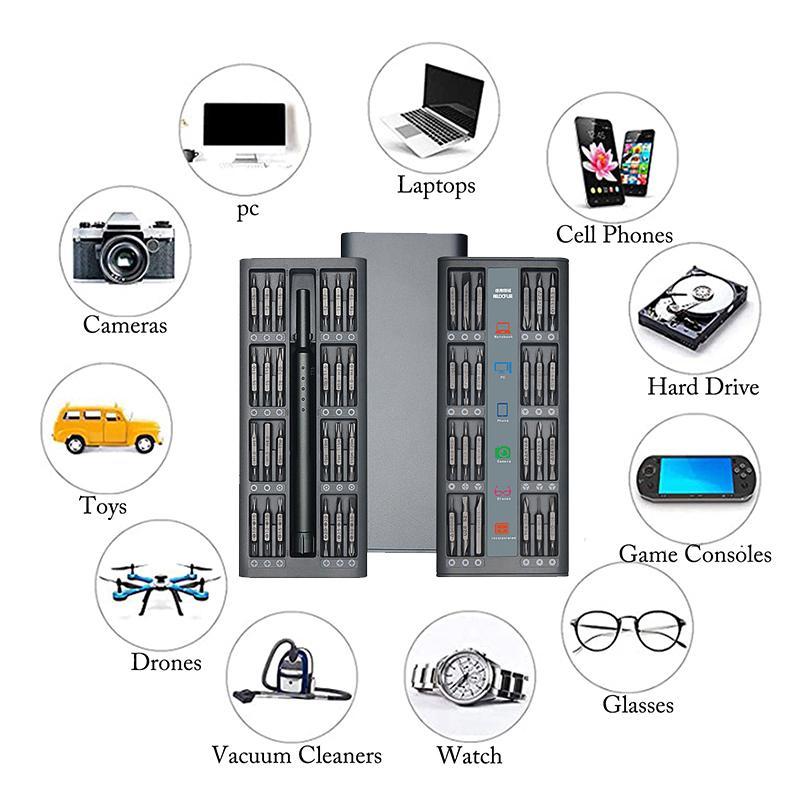 97 in 1 Präzisionsschraubendreher-Set Kleines Mini-Schraubendreher-Set Multifunktions-Schraubendreher-Kit zum Reparieren von Elektronik PC Brille
