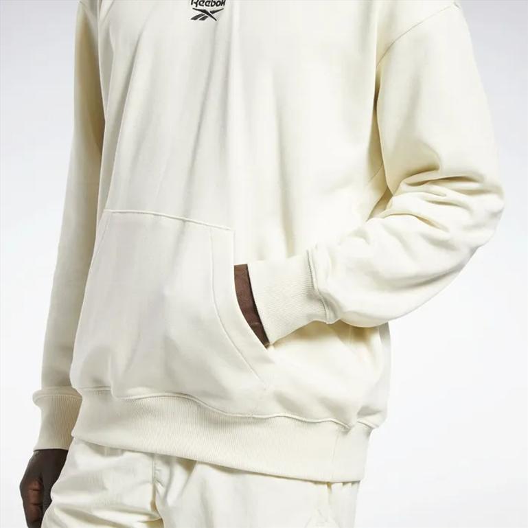 Reebok Solid Color Logo Sports Hoodie Unisex Hoodies Off-White HG1595