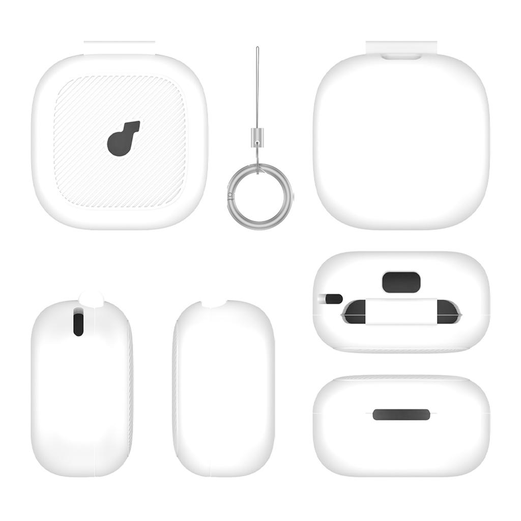 Silicone Case Soft Flexible Scratch Resistant Wireless Earbuds Protective Shell with Carabiner for Anker Soundcore P31i