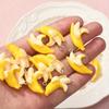 15 Realistic Banana Ornaments - with Hanging Rings, Can Be Used for DIY Jewelry Making, Keychains, Bag Decoration - Cute Banana
