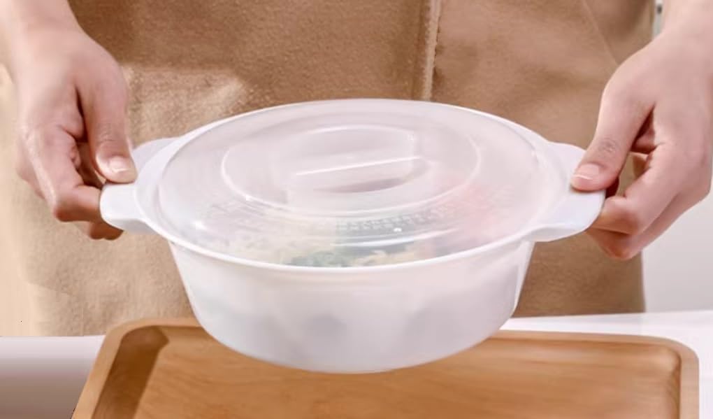 in Instant microwave cooker for ramen and no pot or bowl Easy [Made Japan] vegetables, needed. cleanup!