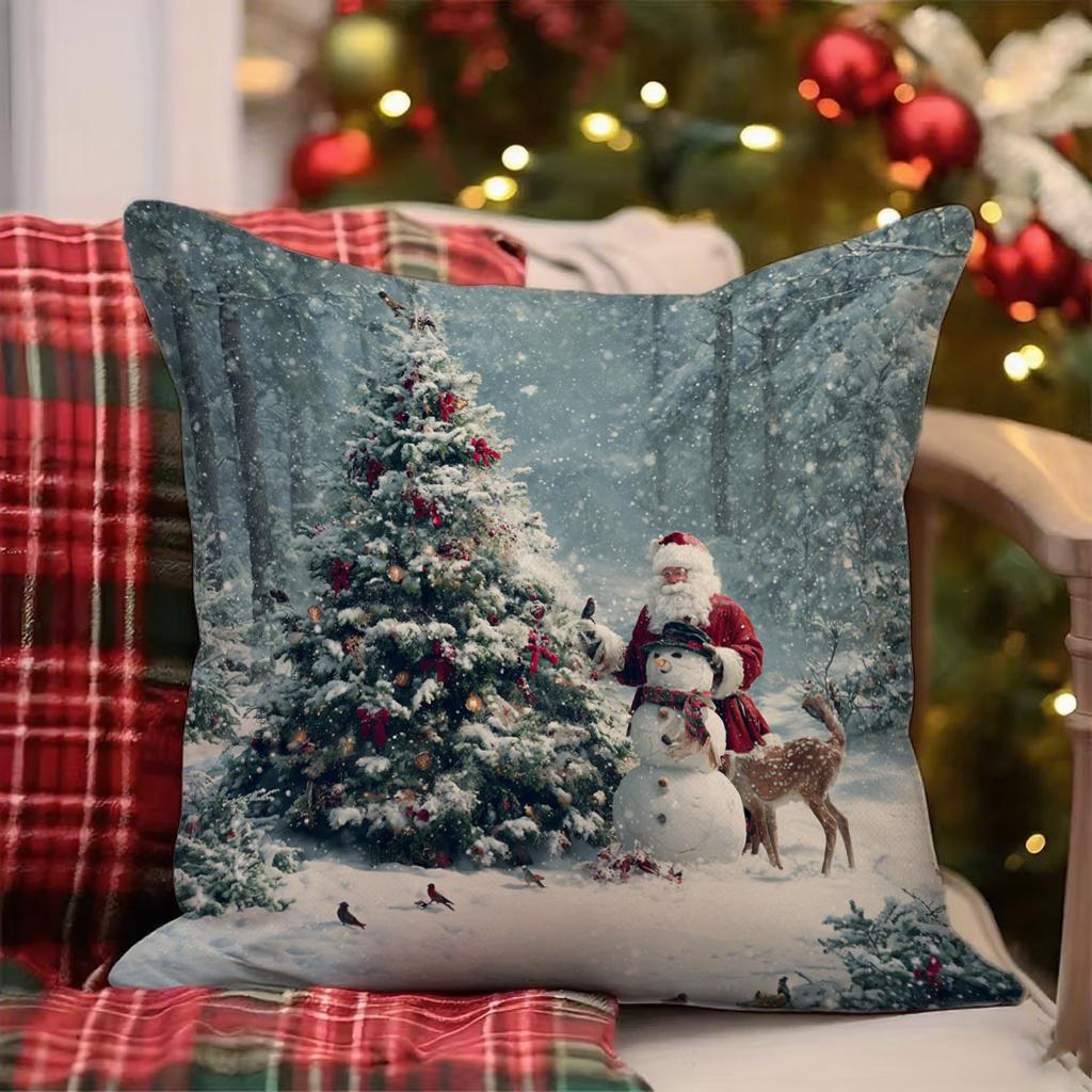 Christmas Tree-Themed Pillow Coverssuitable For Sofa Car Bedroom Decorative Cushion Cover Pillow Cover