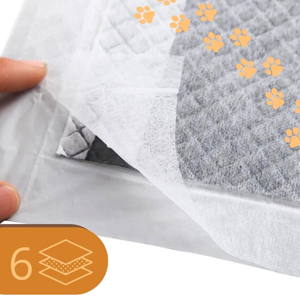 Absorbent mats for dogs, hygienic pads for training to pee, gray, 60x40, 50 pcs. PetJet