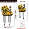 Old Bee 2D Flat, Truck Pot Card, Acrylic, Suitable for Flower Pot Decoration, Balcony, Home, Gifts, Christmas, Halloween