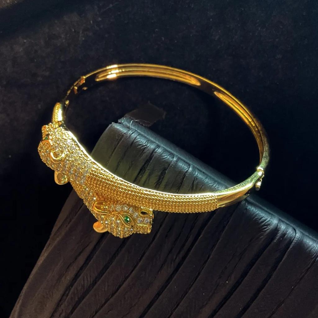 Leopard Head High-definition Micro-embellished Double Leopard Bracelet Bracelet
