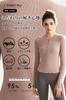 [MORGEN SKY] Women's Yoga Wear Long Sleeve Top Shirt Ribbed Henley Neck Slim Fit Stretch Sweat-wicking Quick-drying Breathable Stylish Pullover CX5021