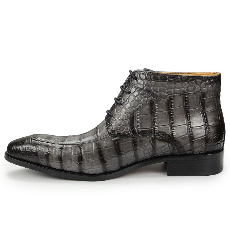 Fashion Luxury Boots Genuine Leather Men's Ankle Dress Boots High Grade  Boots Mens Leather Casual Lace Up Driving Walking Ankle Boots