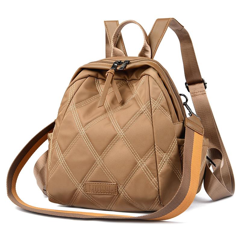 Small Niche Embroidery Thread Backpack for Commuting and Travel, Women s Outdoor Travel Backpack хаки