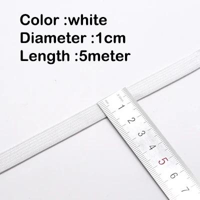 

5Meters Sewing Elastic Band Heavy Stretch High Elasticity Knit Elastic Band for Sewing Waistband Elastic White black 10-60MM