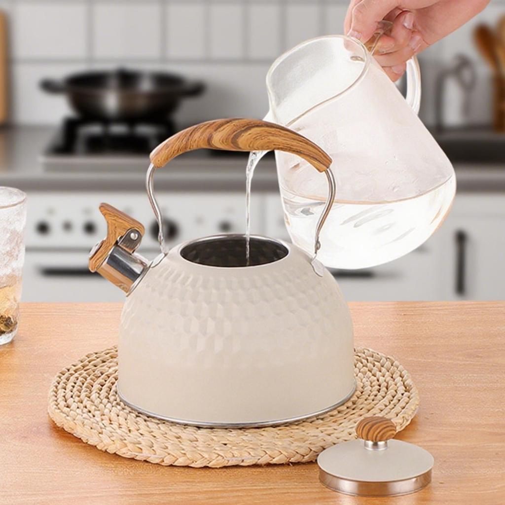 Whistling Kettles Whistling Teapot Water Kettle Stove Stainless Steel Pot 2.5L Hot Water Boiler Teapot For Home Kitchen Travel