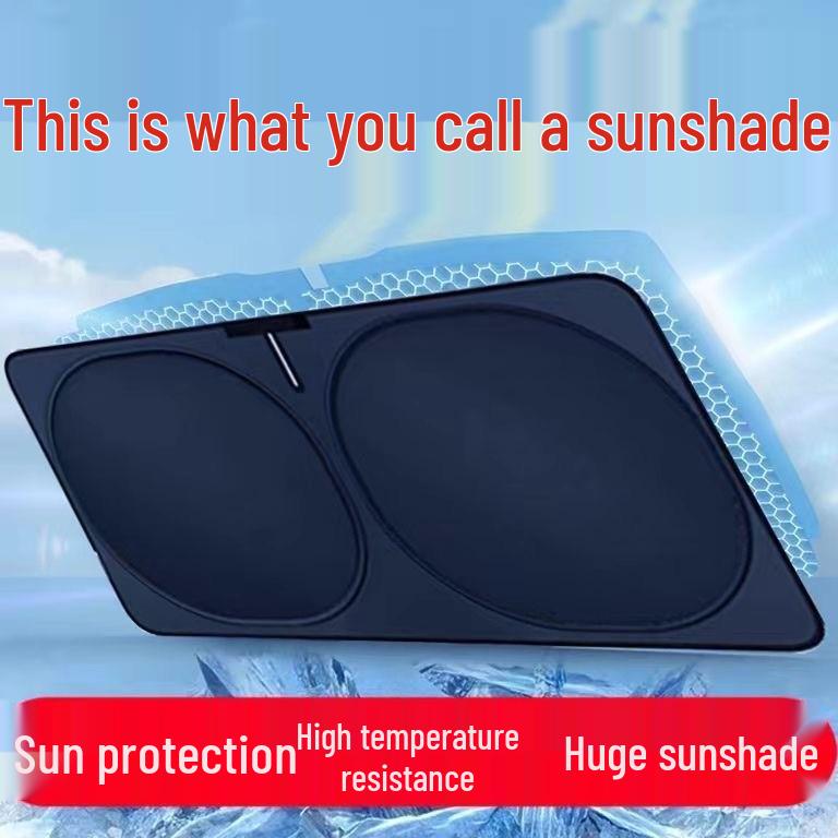 Double Ring Car Sunshade Umbrella - Windshield Heat Protection & Insulation