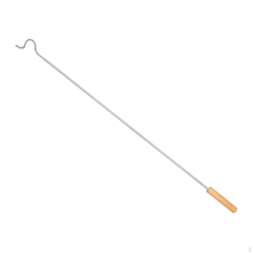 Clothing Hook Pole Closet Reacher Iron Reach Garment Clothes Hanger Reaching Rod for Home