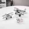 Creative Minimalist Metal Aircraft Model Decorative Ornament Home Office Hotel Desk Display