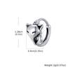 Fashion Chic Rose Fox Hoop Earrings, Silver Color Stainless Steel Small Huggies Earrings, Punk Trendy Hypoallergenic Jewelry
