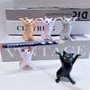 1/5Pcs Dancing Cat Animation Figure Enchanting For Fashion Cake Decoration Cat Model Enchanted Doll Pen Holder Item Placement