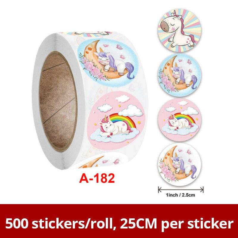 

500 шт. мультяшная наклейка «Единорог», детская награда, винтажная наклейка, подарочная этикетка, поощрение учителя, наклейка на канцелярские принадлежности для студентов