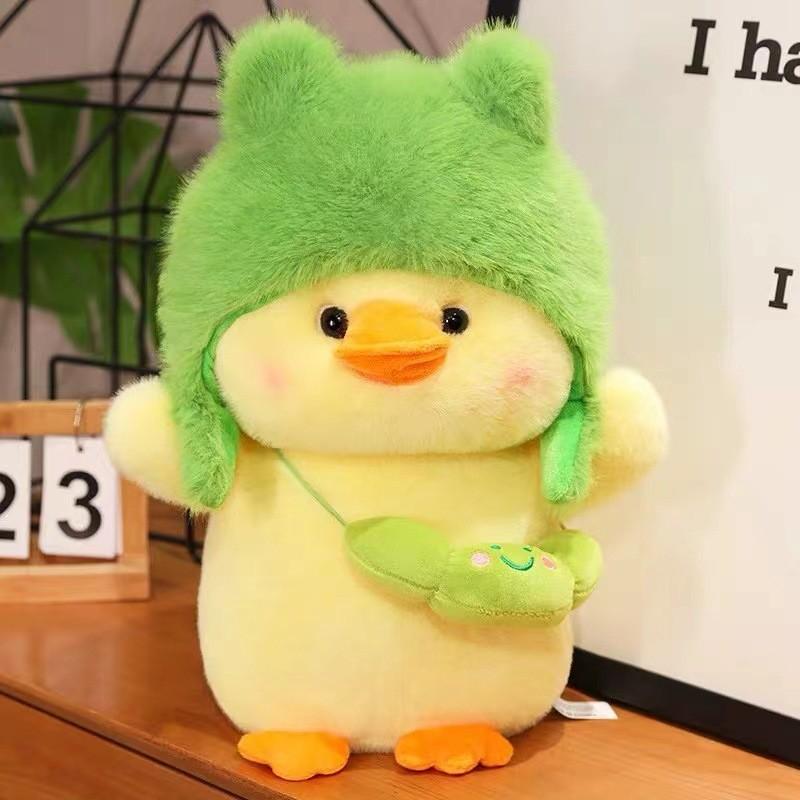 

New Popular Spring Outing Duck Plush Toy Lovely Transformation Duck Duck Doll 8 Inch Claw Machine Doll Children s Birthday Gift 25cm/9.84in жовтий