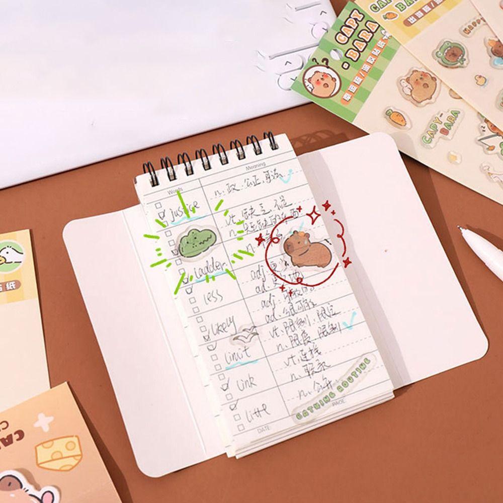 Cute Guka Capybara Drop Glue Sticker Cartoon School Supplies  Children