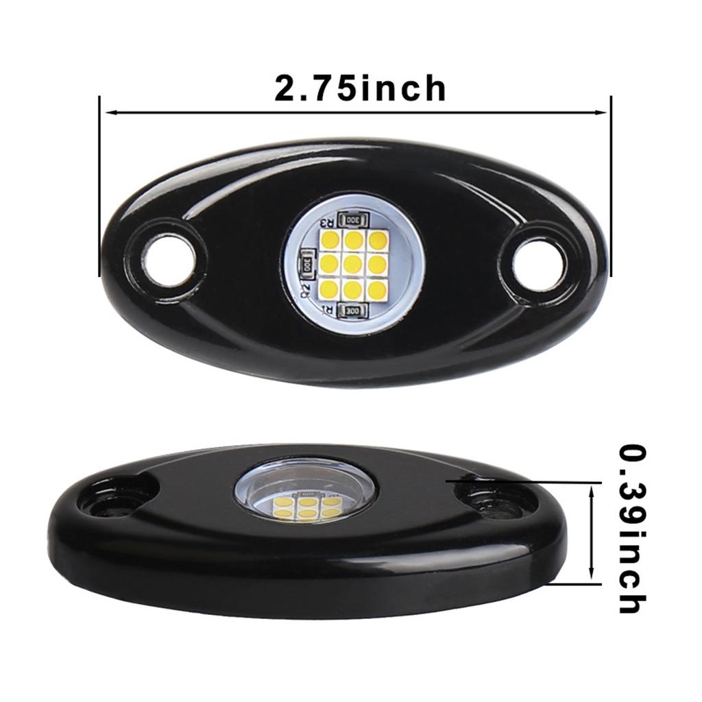 8 Packs LED Rock Lights for Trucks IP67 Waterproof Under Body Wheel Well Light Exterior Interior