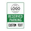 Custom 20x30cm Aluminum Reserved Parking Sign, Anti-Oxidation Metal Wall Decor for Business & Commercial Lots