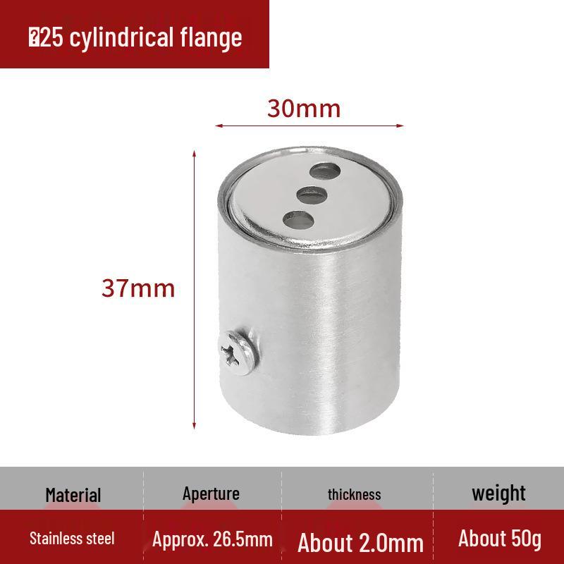 Stainless Steel Round Flange Base Wardrobe Clothes Rail Holder and Towel Rack Fixing Accessories.