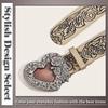 [One Limitation] Belt Buckle Heart Retro Rose Casual Fashion Men's Women's BP921 (Beige)