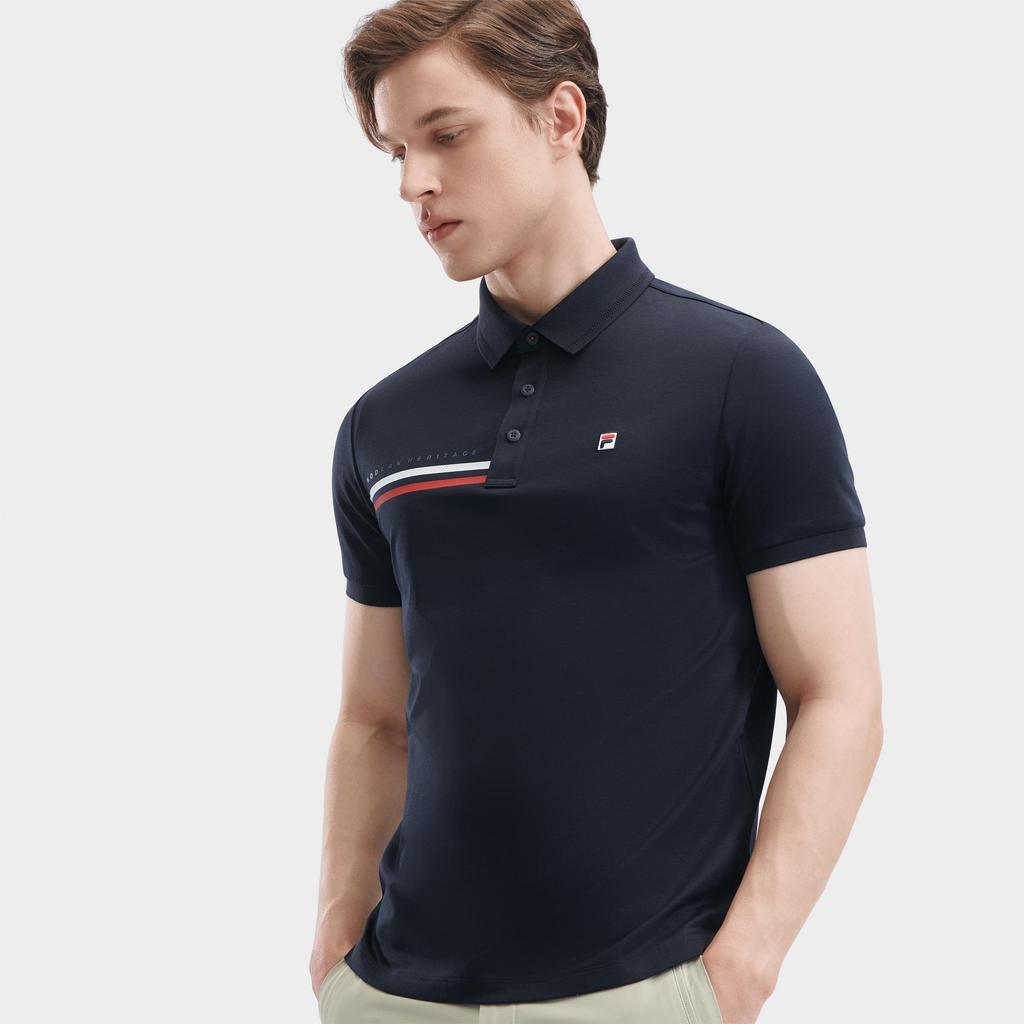 New FILA Polo Shirt Men's Legend Blue F11M421101FNV