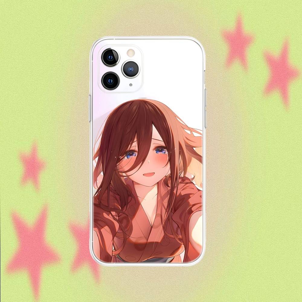 

Nakano Miku Phone Case For iPhone 17,16,15,14,13,12,11 Pro,Max,Plus,Air,X,XS,XR,SE,Mini Transparent Soft iPhone14Pro