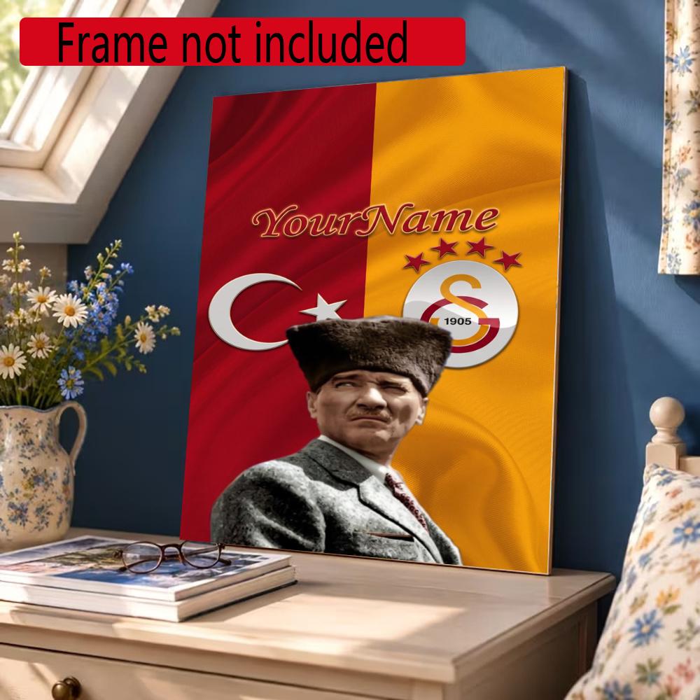 Galatasaray Customize Your Name Diamond Painting Round Diamond Diy Frameless Holiday Artwork Suitable For Home Office Wall Decoration