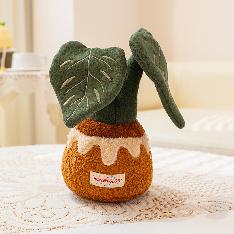 Realistic Plush Money Tree Plant Doll for Car Decoration and Small Gifts
