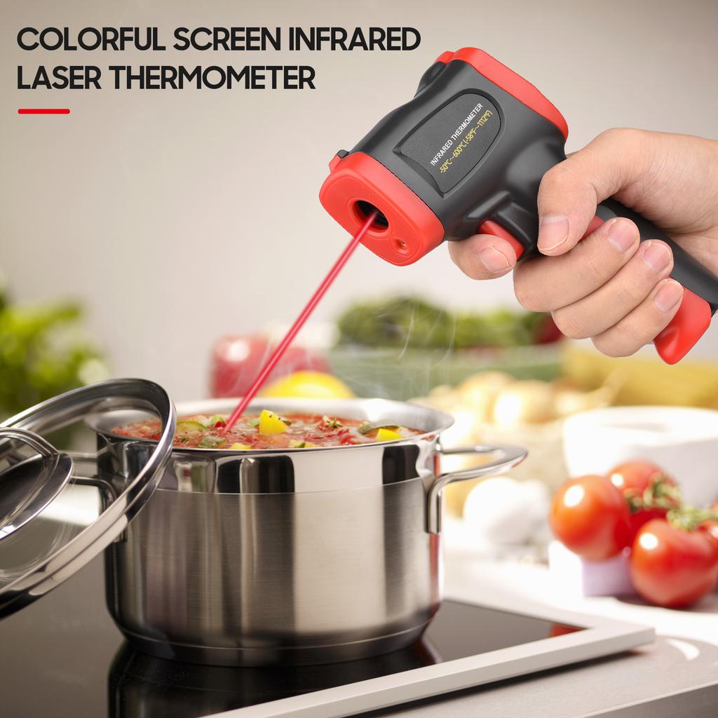 50 celsius  950 celsius    58 Fahrenheit  1742 Fahrenheit  Colorful Screen Infrared Thermometer IR Laser Thermometer