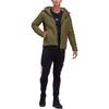 adidas Logo Printed Pattern Hooded Long Sleeve Cotton Jacket Men Jacket Green HG6271