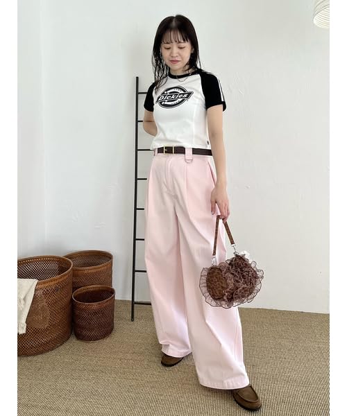 Lily Brown LB x Dickies Tuck Baggy Pants LWFP251099PNK0