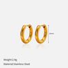 European and American Fashion Stainless Steel Stud Earrings Set, Geometric Round Stainless Steel Earrings and Earrings.